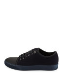 Cap-Toe Canvas Low-Top Sneaker, Navy