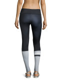 Graphic Printed Sport Leggings, Hex (Blue Multicolor)