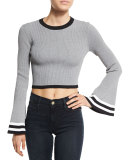 There Is A Way Striped Crop Top