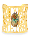 Cutout Stone Cuff Bracelet