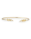 14k Gold Cuff with Diamond Petals