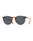 O'Malley NYC Peaked Round Sunglasses, Tortoise