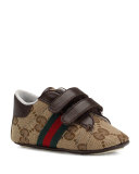 Ace Double-Strap Sneaker, Brown, Baby