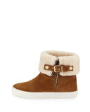 Skillman Fur-Cuff Sneaker, Caramel