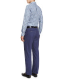 Glen-Plaid Long-Sleeve Sport Shirt