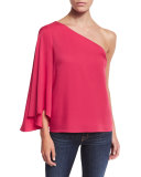 Tori One-Shoulder Top, Rose