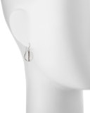 Sterling Silver Senso Medium Disc Earrings with Diamonds