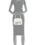 Crocodile Small Floral Frame Bag, White