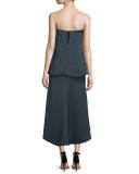 Strapless Silk Popover Gown 