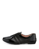 Caya Patent Slip-On Sneaker, Black