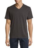 V-Neck Slub T-Shirt, Gray