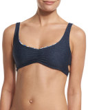 Plumagio Lively Reversible Swim Top, White
