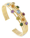 Jaipur Mixed Stone Five-Row Bangle Bracelet