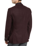 Janson Textured Two-Button Sport Coat, Cranberry