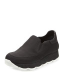 Nylon Tech Slip-On Sneaker, Black