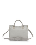 Metallic Edge Classic Velo Bag, Light Gray