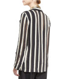 Monili Striped Shawl-Collar Jacket, Multi