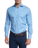 Holiday Striped Sport Shirt, Blue