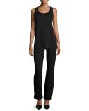 Ponte Boot-Cut Pants, Black, Petite 