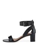 Farah Patent/Leather City Sandal, Black