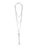 Luna Pearl-Tassel Necklace
