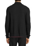 Ronzons Merino Full-Zip Sweater, Night