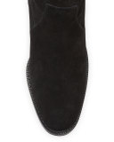 Stacy Over-the-Knee Lace-Up Boot, Black