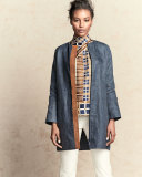 Fernanda Sleeveless Mock-Neck Plaid Blouse, Multi