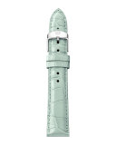 18mm Alligator Strap, Pastel Green