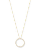 18K Gold Small Diamond Circle Necklace