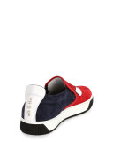 Monster Suede Slip-On Sneaker, Red