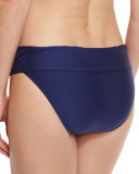 Stitch Banded Swim Bottom, Navy