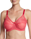 Retro Chic Underwire Full-Cup Bra, Raspberry