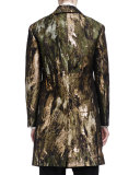 Sculpted Jacquard Snap Coat