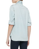 The Perfect Distressed Denim Shirt