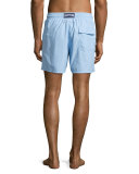 Moorea Coral & Fish Water-Reactive Swim Trunks, Sky Blue