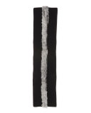 Luxe Wool-Blend Scarf w/ Toscana Fur Trim, Black