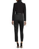 Maya Cropped Blazer, Black