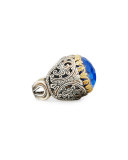 East-West Oval Lapis Ring