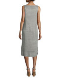 Fisher Project Rustic Organic Linen Calf-Length Dress 