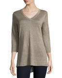3/4-Sleeve V-Neck Tunic