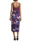 Dana Floral-Print Dotted Sleeveless Midi Dress, Chillipolka