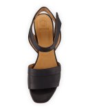 Outside Leather City Sandal, Black