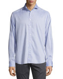 Dotted Sport Shirt, Light Blue