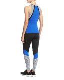 Colorblock Cycling Pants, Black/Cobalt/Chalk