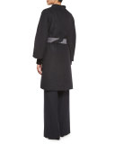 Reversible Zebra-Jacquard Coat, Flannel