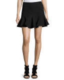 Stretch Jersey Fit-and-Flare Mini Skirt