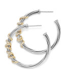 Helena Large Hoop Earrings with Diamonds