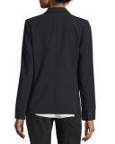Darcy One-Button Stretch-Wool Jacket 