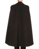 One-Button Tuxedo Cape, Black
